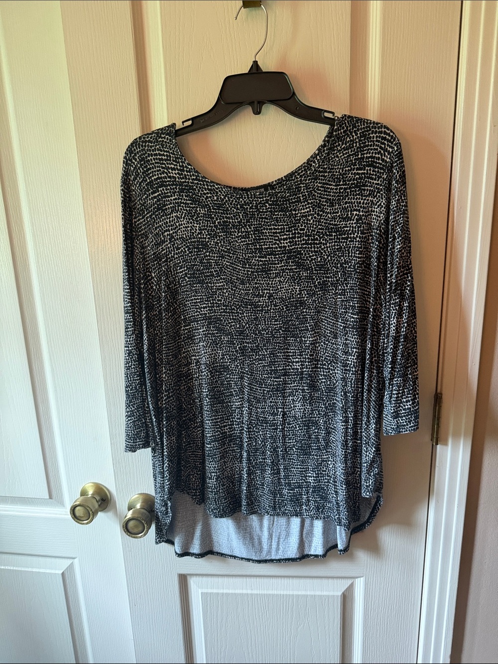 Premise Studio Black and White Animal Dot Top